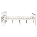 vidaXL fehér tömör fenyőfa ágy időseknek fejtámlával 140x190 cm