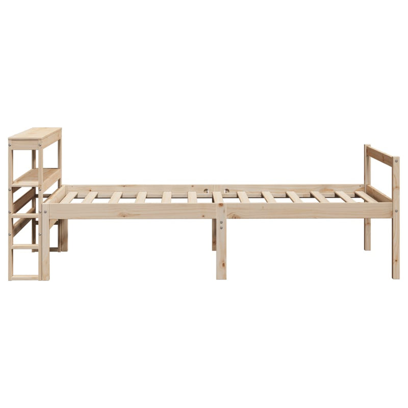 vidaXL tömör fenyőfa ágy időseknek fejtámlával 100 x 200 cm