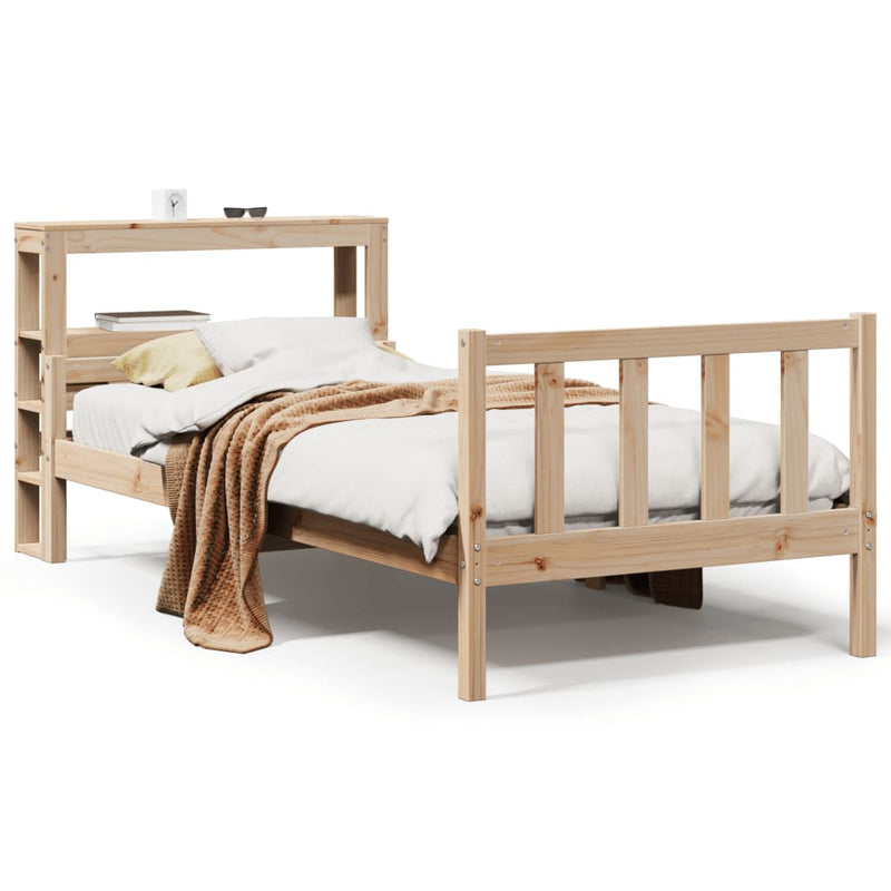 vidaXL tömör fenyőfa ágy matrac nélkül 100 x 200 cm