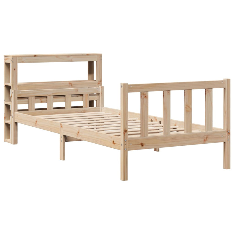vidaXL tömör fenyőfa ágy matrac nélkül 100 x 200 cm