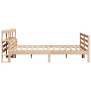 vidaXL fenyőfa ágykeret fejtámlával 150x200 cm
