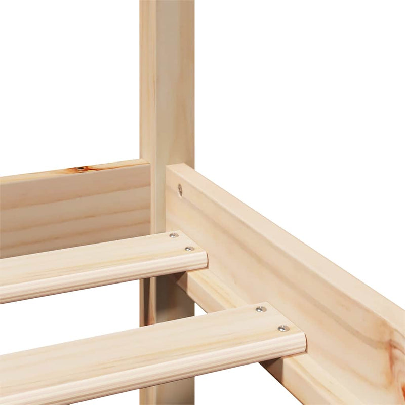 vidaXL tömör fenyőfa ágykeret fejtámlával 180 x 200 cm