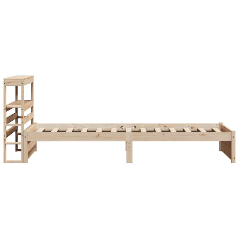 vidaXL tömör fenyőfa ágykeret fejtámlával 90 x 190 cm