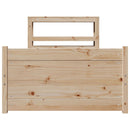 vidaXL tömör fenyőfa ágykeret fejtámlával 90 x 190 cm