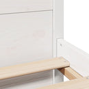 vidaXL fehér fenyőfa ágykeret fejtámlával 150x200 cm