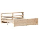 vidaXL tömör fenyőfa ágykeret fejtámlával 180 x 200 cm