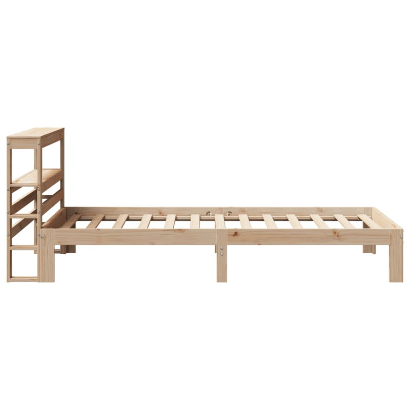 vidaXL tömör fenyőfa ágykeret fejtámlával 75 x 190 cm