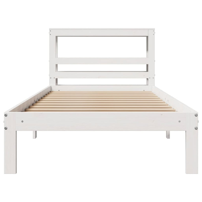 vidaXL fehér ágykeret fejtámlával matrac nélkül 90x190 cm