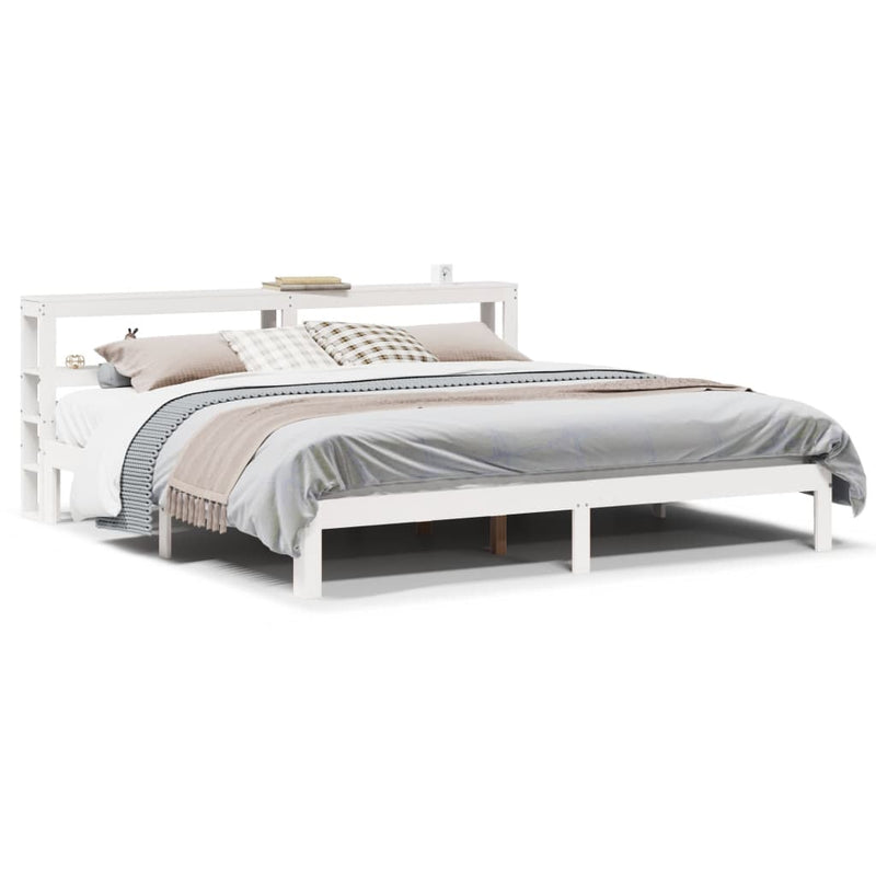 vidaXL fehér ágykeret fejtámlával matrac nélkül 200x200 cm
