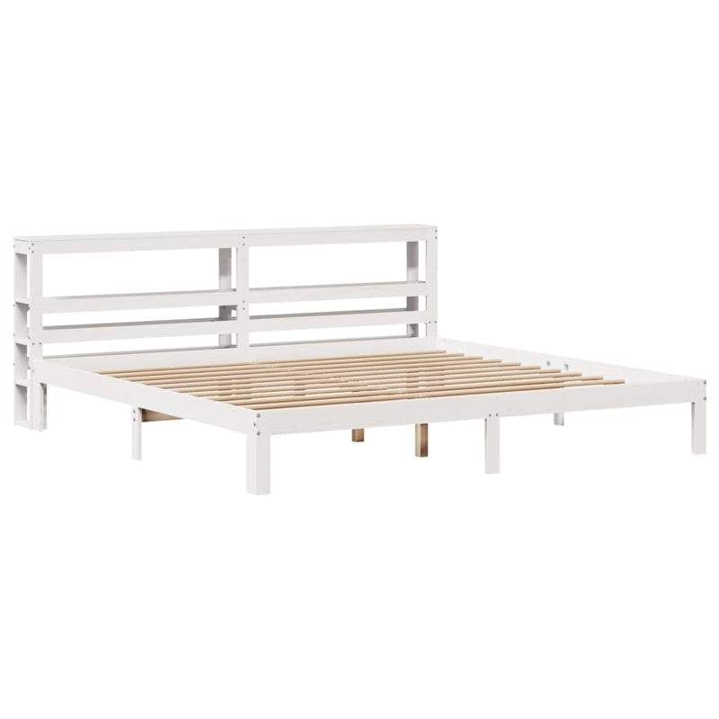 vidaXL fehér ágykeret fejtámlával matrac nélkül 200x200 cm
