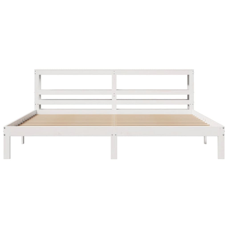 vidaXL fehér ágykeret fejtámlával matrac nélkül 200x200 cm