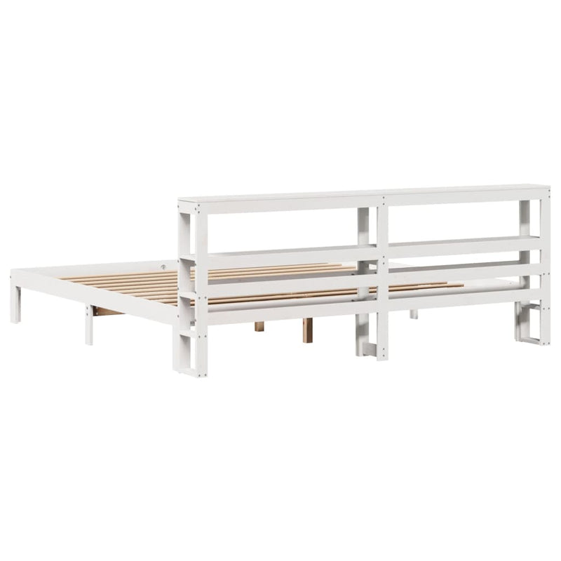 vidaXL fehér ágykeret fejtámlával matrac nélkül 200x200 cm