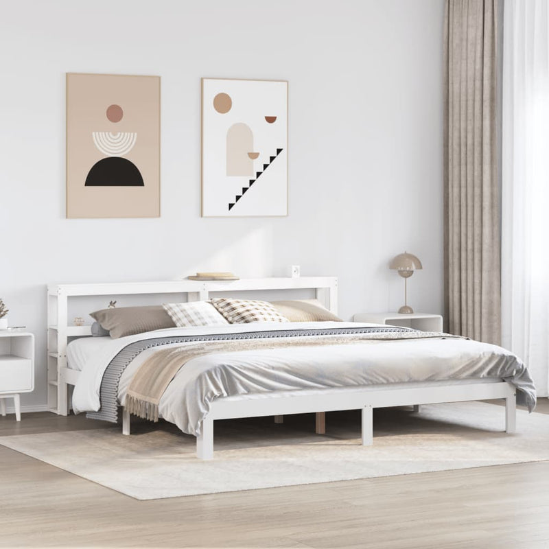 vidaXL fehér ágykeret fejtámlával matrac nélkül 200x200 cm