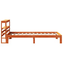 vidaXL viaszbarna tömör fenyőfa ágy matrac nélkül 90 x 190 cm