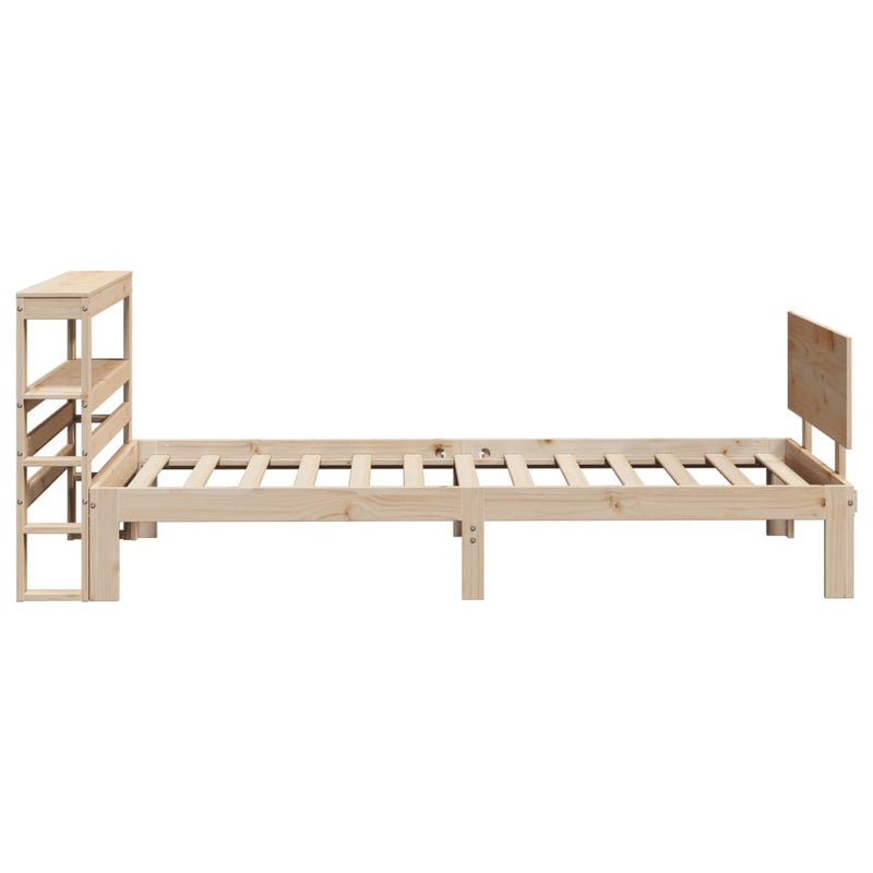 vidaXL tömör fenyőfa ágykeret fejtámlával 90 x 190 cm