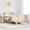 vidaXL tömör fenyőfa ágykeret fejtámlával 90 x 190 cm