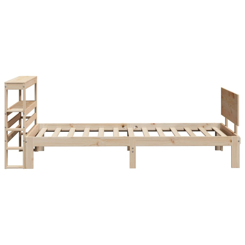 vidaXL tömör fenyőfa ágykeret fejtámlával 100 x 200 cm