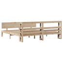 vidaXL tömör fenyőfa ágykeret fejtámlával 200 x 200 cm