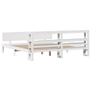 vidaXL fehér ágykeret fejtámlával matrac nélkül 200x200 cm