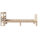 vidaXL tömör fenyőfa ágykeret fejtámlával 90 x 190 cm