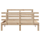 vidaXL tömör fenyőfa ágykeret fejtámlával 120 x 190 cm