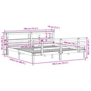 vidaXL fehér ágykeret fejtámlával matrac nélkül 180x200 cm