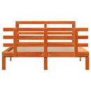 vidaXL viaszbarna tömör fenyőfa ágykeret fejtámlával 120 x 190 cm