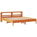 vidaXL viaszbarna tömör fenyőfa ágy matrac nélkül 200 x 200 cm