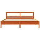 vidaXL viaszbarna tömör fenyőfa ágy matrac nélkül 200 x 200 cm