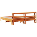 vidaXL viaszbarna tömör fenyőfa ágy matrac nélkül 200 x 200 cm