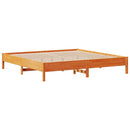 vidaXL viaszbarna tömör fenyőfa ágy matrac nélkül 200 x 200 cm