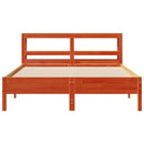 vidaXL viaszbarna tömör fenyőfa ágy matrac nélkül 160 x 200 cm