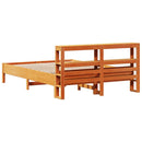 vidaXL viaszbarna tömör fenyőfa ágy matrac nélkül 160 x 200 cm