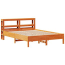 vidaXL viaszbarna tömör fenyőfa ágy matrac nélkül 140 x 200 cm