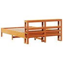 vidaXL viaszbarna tömör fenyőfa ágy matrac nélkül 140 x 200 cm