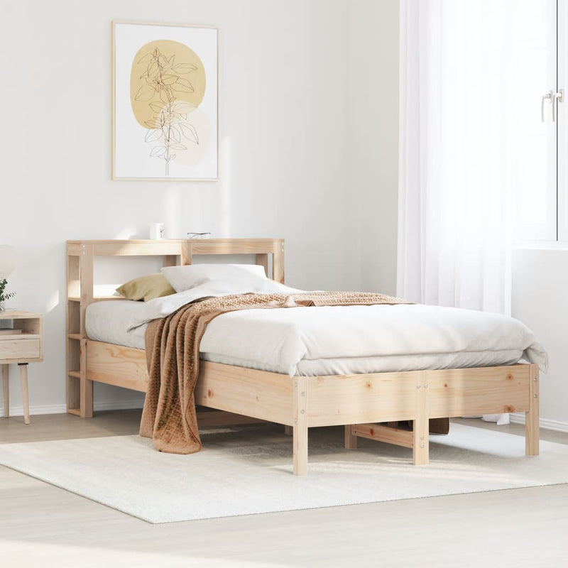 vidaXL tömör fenyőfa ágy matrac nélkül 90 x 200 cm