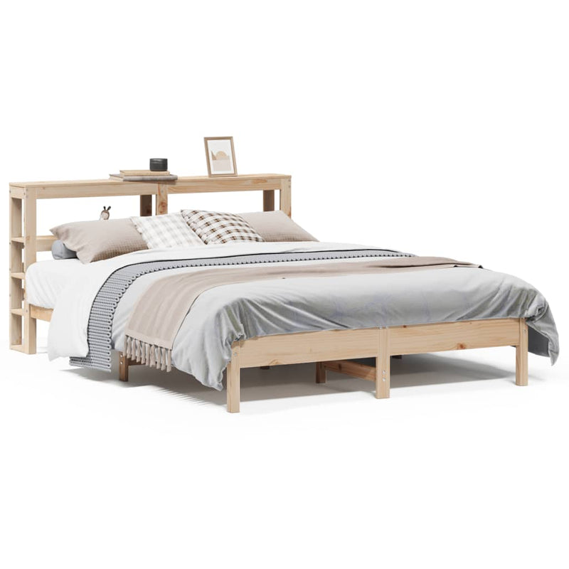 vidaXL tömör fenyőfa ágy matrac nélkül 140 x 190 cm