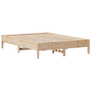 vidaXL tömör fenyőfa ágy matrac nélkül 140 x 190 cm
