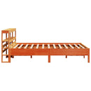 vidaXL viaszbarna tömör fenyőfa ágy matrac nélkül 140 x 190 cm