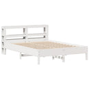 vidaXL fehér tömör fenyőfa ágy matrac nélkül 135 x 190 cm
