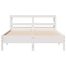 vidaXL fehér tömör fenyőfa ágy matrac nélkül 135 x 190 cm