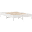 vidaXL fehér tömör fenyőfa ágy matrac nélkül 135 x 190 cm