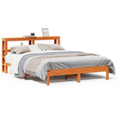 vidaXL viaszbarna tömör fenyőfa ágy matrac nélkül 135 x 190 cm