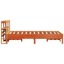 vidaXL viaszbarna tömör fenyőfa ágy matrac nélkül 120 x 190 cm