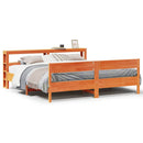 vidaXL viaszbarna tömör fenyőfa ágy matrac nélkül 200 x 200 cm