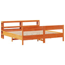 vidaXL viaszbarna tömör fenyőfa ágy matrac nélkül 200 x 200 cm