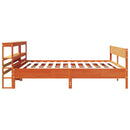 vidaXL viaszbarna tömör fenyőfa ágy matrac nélkül 200 x 200 cm