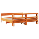 vidaXL viaszbarna tömör fenyőfa ágy matrac nélkül 200 x 200 cm