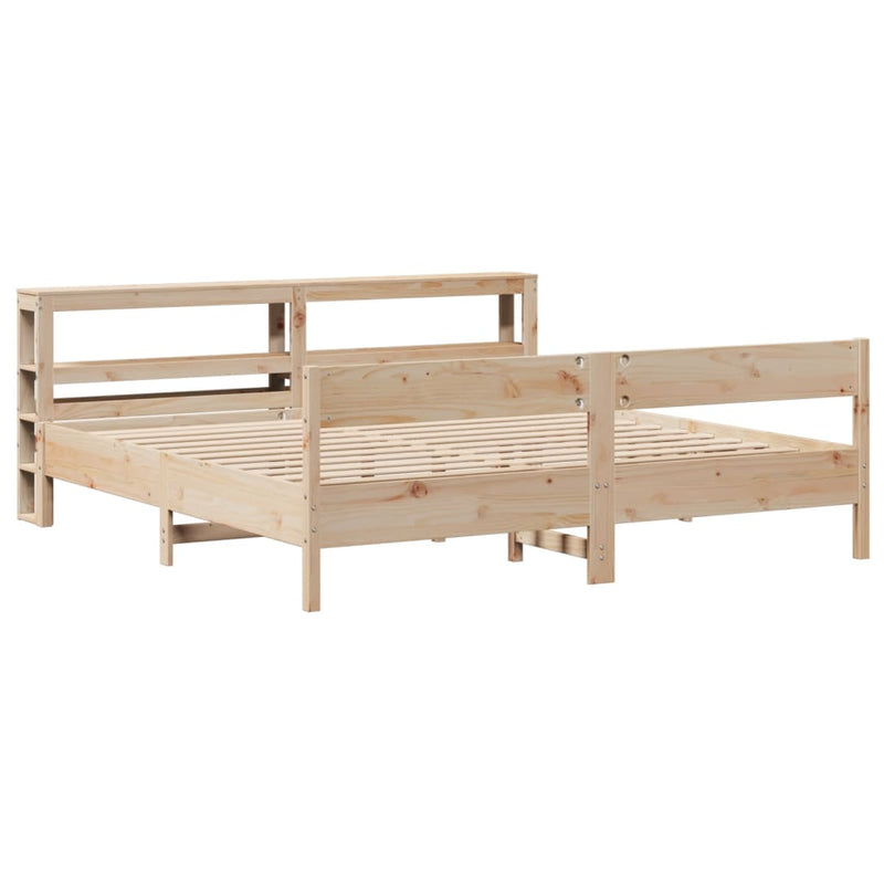 vidaXL tömör fenyőfa ágy matrac nélkül 180 x 200 cm