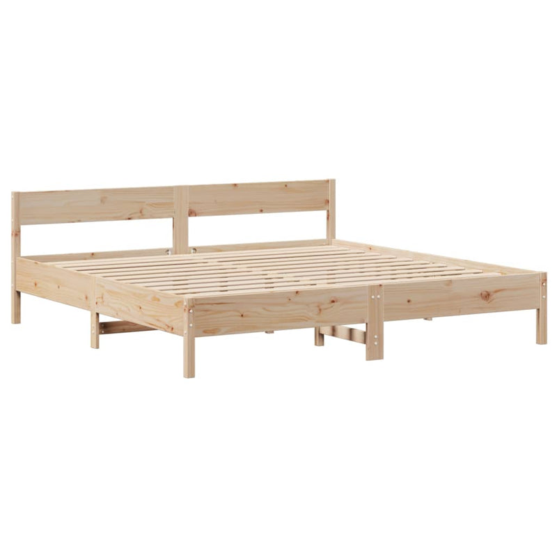 vidaXL tömör fenyőfa ágy matrac nélkül 180 x 200 cm
